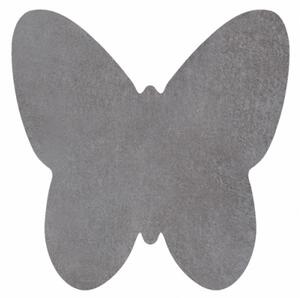 Koberec protiskluzový SHAPE 3150 Motýl Shaggy - šedý plyš