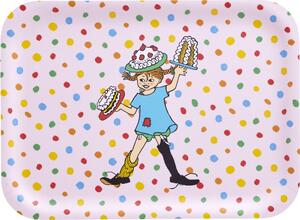 Muurla 2400-2720-10 Servírovací tác Pippi Dlouhá punčocha Pippi má narozeniny 20 x 27 cm
