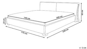 Manželská postel 140 cm PARNAS (s roštem) (zlatá). 1007421