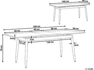 Jídelní stůl CALNARA (tmavé dřevo) (pro 6 až 8 osob). 1023308