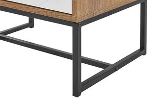 Noční stolek NAVVEA (světlé dřevo + bílá). 1023364