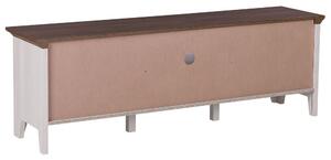 TV stolek/skříňka NEVELLE (krémová + tmavé dřevo). 1023666