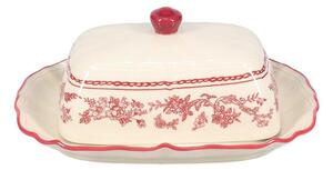 Vínová/slonovinová porcelánová máslenka Cyril – S|P Collection