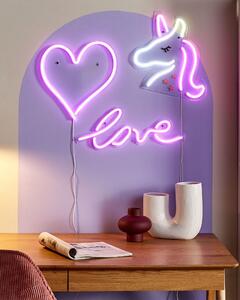 Souprava 3 neonových LED dekorací růžové SUSIE