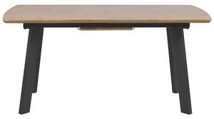 Jídelní stůl SALVIDO (tmavé dřevo + černá) (pro 6 až 8 osob). 1026753