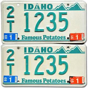 Americká SPZ Idaho Potatoes 2T 1235 pár