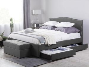 Manželská postel 180 cm MONTHY (s roštem a úl. prostorem) (šedá). 1007379