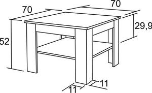 Bradop Konferenční stolek Šimon K128 | Provedení: P - Přírodní