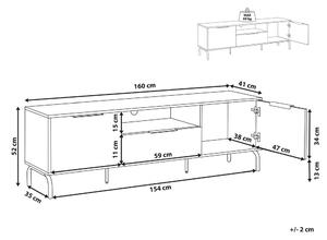 TV stolek/skříňka ALERK (černá + světlé dřevo). 1023580
