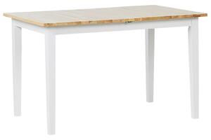 Jídelní stůl HOWTON (světlé dřevo + bílá) (pro 4 až 6 osob). 1026750