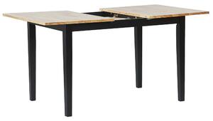 Jídelní stůl HOWTON (světlé dřevo + černá) (pro 4 až 6 osob). 1026749