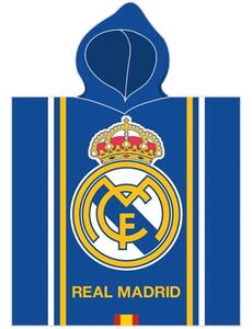 Dětské froté pončo - fotbalová osuška s kapucí FC Real Madrid - motiv Famoso - pro děti 3 - 6 let