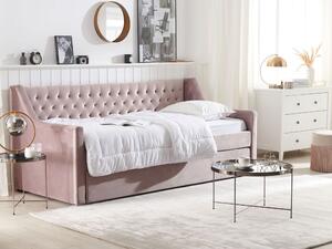 Rozkládací postel 90x200 cm Maisha (růžová). 1035496