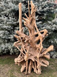 Přírodní socha z teakového kořene – výška 200 cm