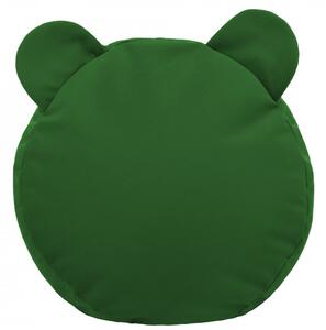 Podnožka TEDDY - tmavě zelený plyš
