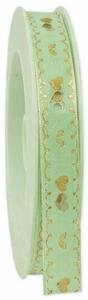 Taftová stuha LOVE AFFAIRE pastel Green– pastelově zelená 15mm x 2m