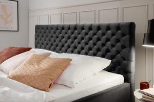 Čalouněná postel oliver s úložným prostorem 180 x 200 cm antracitová