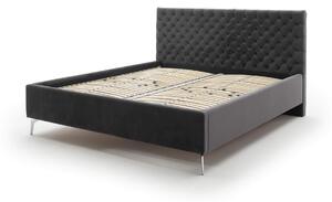 Čalouněná postel oliver s úložným prostorem 180 x 200 cm antracitová