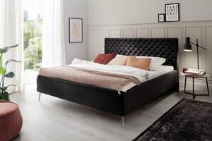 Čalouněná postel oliver s úložným prostorem 160 x 200 cm černá
