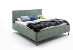 MUZZA Čalouněná postel zallino s úložným prostorem 160 x 200 zelená
