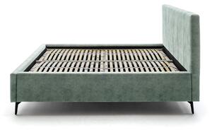 Čalouněná postel zallino s úložným prostorem 160 x 200 zelená