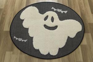 Dětský koberec Shaggy Smile 15542/969 halloween, černý / krémový