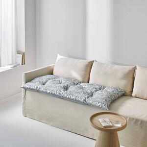 Přikrývka z mikrovlákna s potiskem tropických listů 400g/m2 šedá perlová 60x120x10 cm