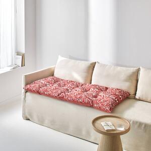 Přikrývka z mikrovlákna s potiskem tropických listů 400g/m2 terakota 60x120x10 cm