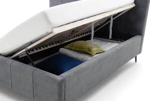 Čalouněná postel zallino s úložným prostorem 160 x 200 antracitová
