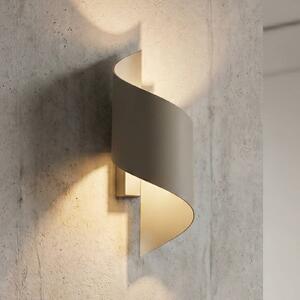 EMIBIG LIGHTING Nástěnné světlo SPINER, béžové, výška 30 cm, kov, G9, stmívatelný, Krémová / jantar, Obývací pokoj / jídelna, kov, Moderní