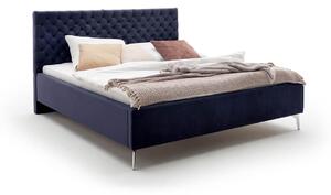 Čalouněná postel oliver s úložným prostorem 160 x 200 cm modrá