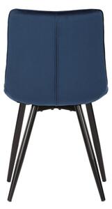 Jídelní židle sametová, modrá CT-384 BLUE4