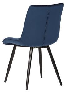 Jídelní židle sametová, modrá CT-384 BLUE4