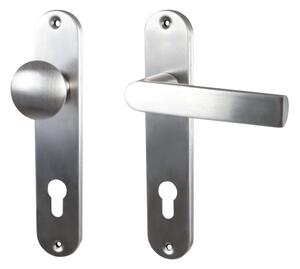 Kování klika + koule + štít METAL EXTRA - nerezové Pravá klika