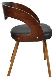 Jídelní židle Minturn - 2 ks - s dřevěným rámem | umělá kůže