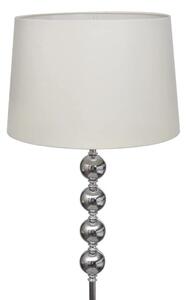 Stojací lampa s vysokým stojanem se 4 ozdobnými kuličkami | bílá