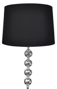 Stojací lampa s vysokým stojanem se 4 ozdobnými kuličkami | černá