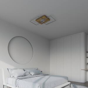 Elobra LED stropní svítidlo Inka S, délka 50 cm, světlé dřevo, stmívatelné, stmívatelný, Světlé dřevo, Obývací pokoj / jídelna, Dřevo, Moderní