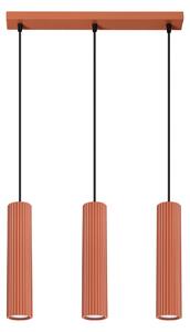 Sollux Lighting Závěsné svítidlo KARBON 3L červený okr