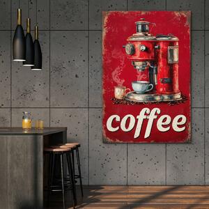 DUBLEZ | Retro dřevěný obraz - Coffee | UV tisk, Premium
