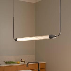 UMAGE Závěsné světlo LEMON SQUEEZE LINEAR, ocel, 138 cm, GU10, stmívatelný, Hliník / šedá / zinek, Obývací pokoj / jídelna, kov, Design