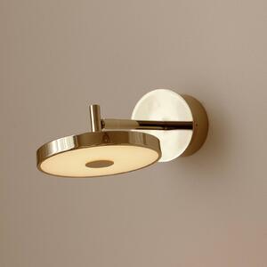 UMAGE LED nástěnné světlo Asteria SHORT HW, leštěná mosaz, 28 cm, stmívatelný, Mosaz / zlato, Obývací pokoj / jídelna, kov, Design, Nástěnné bodové svítidlo