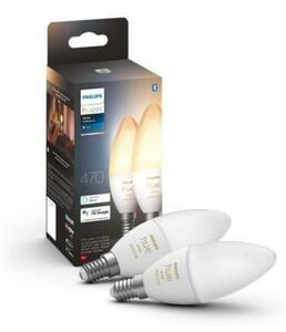 PHILIPS HUE Hue White Ambiance Bluetooth LED žárovka E14 set 2ks 87195143567332 2x4W 2x470lm 2200-6500K