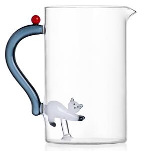 Ichendorf Milano designové džbány Tabby Cat Jug White Cat with Smoke Tail & Berry