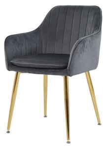 LuxuryForm DESIGN Židle AUSTIN VELUR - tmavě šedá