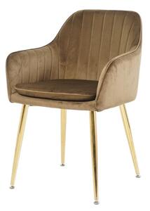 LuxuryForm DESIGN Židle AUSTIN VELUR - hnědá