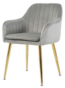 LuxuryForm DESIGN Židle AUSTIN VELUR - světle šedá
