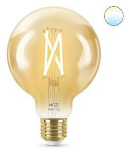 LED Žárovka WiZ Tunable White Filament Amber 8718699786793 E27 G95 6,7-50W 640lm 2000-5000K, stmívatelná