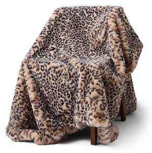 Skinnwille Home Collection Leopardí přehoz Leo Cream, pléd, 140x220 cm