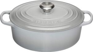Le Creuset 21178295412430 Pekáč Signature oválný 29 cm světlý šedý